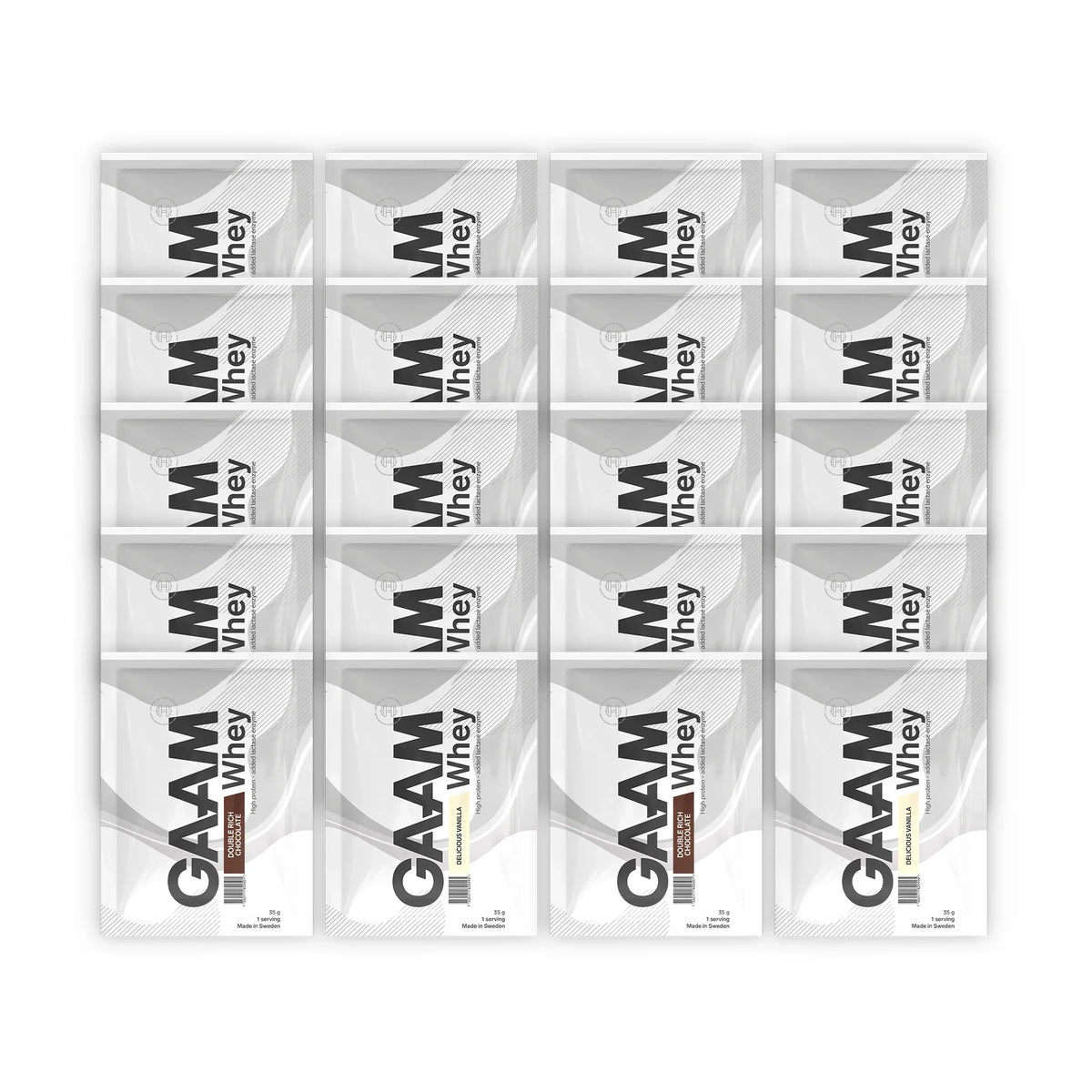 GAAM Whey Proteinpulver Travel Pack 20 x 35 g